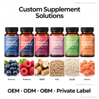 SYC BIO Gommes de Vitamines Prébiotiques et Probiotiques pour Adultes, Ingrédients Premium, 50 Unités, Framboise Bleue, Vente en Gros B2B, Marque Privée