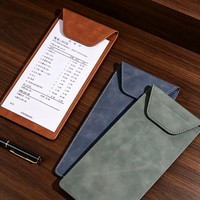 Porta Menús de PU con Logotipo Personalizado en Varios Tamaños, con Cierre Magnético, Bloc de Notas y Organizador de Documentos para Estudio u Oficina
