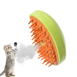 2024 nouveau 4 en 1 multifonctionnel chat vapeur brosse autonettoyant vapeur Silicone brosse pour animaux de compagnie pour Massage vapeur chat peigne brosse