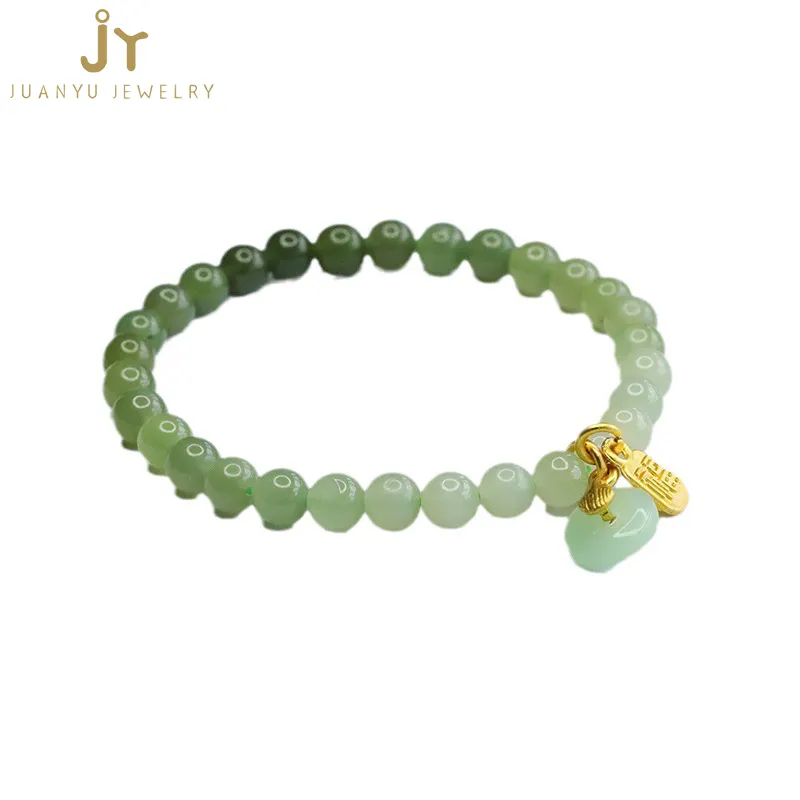 Wholesale Natual High Quality Real Stone Hetian Jade Pearl Bracelet Fengshui Crystal China Style beads Bracelet for Women