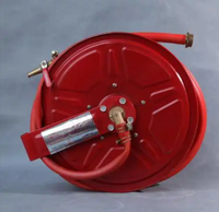 Enrouleur de tuyau d'incendie en aluminium de 30 m avec accessoires de 19/25 mm, boîte de lance d'incendie, lance flexible, accessoires de lutte contre l'incendie