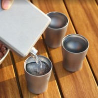 10ml titane Mini vin boire tasse tireurs petite fantaisie Tequila whisky verres à liqueur verres Ti9304