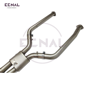 Salida de fábrica Ecnal para 2024 + BMW X5M X6M 4,4 T Lic T304 silenciador de correa de escape de acero inoxidable x tubo medio - Product Image 3