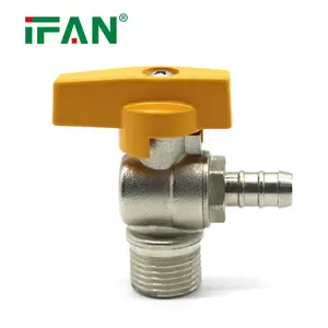 IFAN ISO Certificate Safety Airtight 3/8''-1/2" Gas Valve Brass Valve OEM Free Sample Brass Valve for kitchen