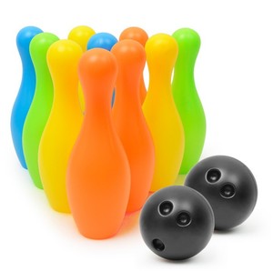 Juego de Bolos de Plástico Multicolor para Niños, Juguete Deportivo de Interior con 2 Bolas - Product Image 5