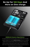 Vente en gros HOTWAV R9 Pro 20080mah Grande batterie Tablette robuste, 6 + 256 Go 11 pouces Android 14, Version globale avec Google Play Tab