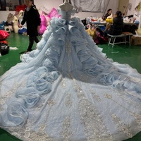 Robe de bal de princesse bleu ciel Jxs20, robes de Quinceañera, perles, appliques, cristaux, pierres précieuses, fête d'anniversaire pour filles de 15 ans, Jancember