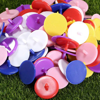 Lot de 100 marqueurs de position de balle de golf multicolores de 24mm à visibilité facile Marqueur de balle de golf en plastique durable