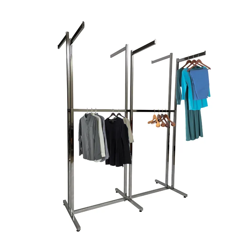 Shop clothing display rack 6-way clothing rack with mixed arms clothes shop use