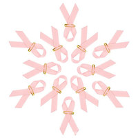 En gros, Badges de revers en satin rose de sensibilisation au cancer du sein avec épingle de sûreté pour les événements de collectes de fonds caritatifs