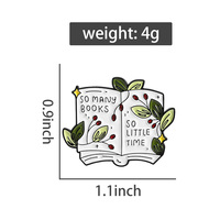 Zoveel Boeken Zo Weinig Tijd Email Pin Grappige Citaat Broche Revers Badge Sieraden Accessoires Cadeau Voor Boekenliefhebbers Groothandel