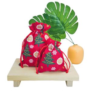 Christmas Tree Snowflake Pattern Drawstring <b>Gift</b> <b>Bag</b> Christmas <b>Party</b> Packaging <b>Gift</b> <b>Bag</b> - Product Image 4