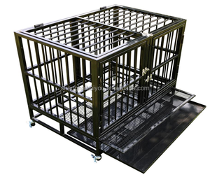 Sıcak Fırsat İç Mekan Katlanabilir Metal ve Plastik Köpek Kafesi Kaçış Geçirmez Çıkarılabilir Tepsi Çevre Dostu Dayanıklı Büyük Köpekler İçin Kulübe Kafes - Product Image 2