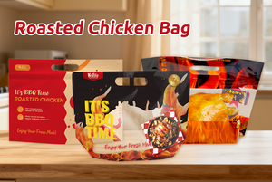 Oem <span class=keywords><strong>Food</strong></span> Grade Aluminiumfolie Rotisserie Kip Verpakking Magnetron Hot Anti-Fog Zakje Met Rits Handvat Geroosterde Kip Zak - Product Image 5