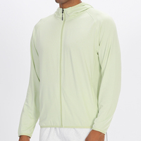 Sweat à capuche pour homme couleur claire entraînement décontracté couleur pure sport automne veste