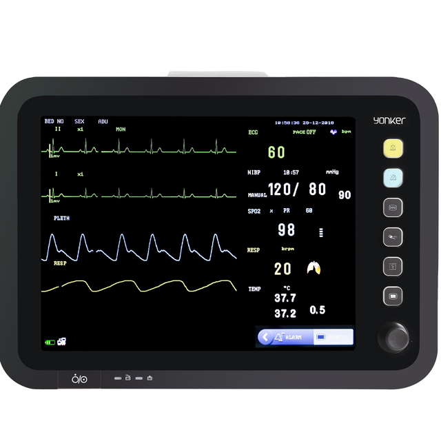 Hochey Medical 6-Parameter Vital Signs Monitor Portable Medical Patient Monitoring Device With Built-in Rechargeable Battery