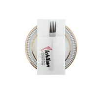 Serviettes de table personnalisées avec logo Serviettes en papier jetables Airlaid Couverts souples Serviettes de poche pour restaurant