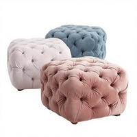 Meubles de salon modernes, tabouret italien de haute qualité, chaise ottoman, banc capitonné en velours, en solde