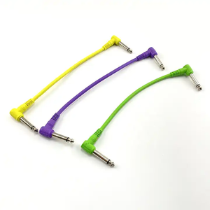 Lot de 6 câbles audio mono 20 cm colorés pour instruments, câbles de raccordement pour pédales d'effets et cordons de pédalier de guitare - Product Image 5