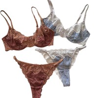Yicheng Lingerie sexy de haute qualité, dentelle érotique, body respirant sans couture, ensemble de sous-vêtements pour femmes, 2 pièces