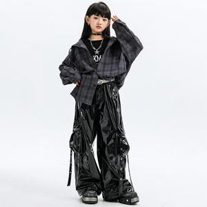 Traje de baile de jazz para niños SXCCYH, conjunto de desfile de moda para niñas, traje de actuación de baile pop de jazz - Product Image 1