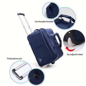 Bolsa de Compras de Poliéster Personalizada con Ruedas, Impermeable, de Gran Capacidad, Bolsa de Viaje Plegable para Hombres y Mujeres - Product Image 5