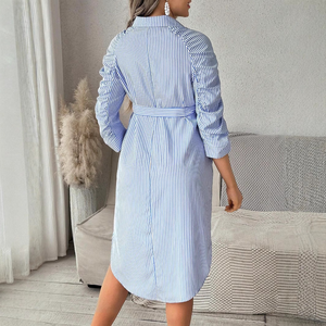 <span class=keywords><strong>Vestido</strong></span> de Maternidad para Mujer, Cuello Alto con Botones, Estilo Casual, para Sesión de Fotos, <span class=keywords><strong>Vestido</strong></span> de Maternidad con Mangas Siete Cuartos - Product Image 2