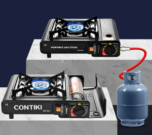 Réchaud à <span class=keywords><strong>gaz</strong></span> portable OEM en acier inoxydable pour extérieur, pliable, pour 3-4 personnes, pour <span class=keywords><strong>camping</strong></span>, pique-niques, <span class=keywords><strong>barbecue</strong></span>, avec fonction automatique et compartimenté - Product Image 5