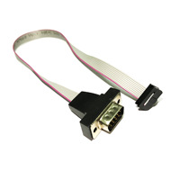 FC-10Pin-terminal de paso de 2,0mm a d-sub, 9 pines, macho, puerto COM, placa base de ordenador, cable de datos deflector serie RS232, 30cm, 0,3 m