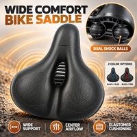 Selle de vélo ergonomique avec amortisseur à bille, imperméable, coussin de siège souple pour VTT et vélos électriques