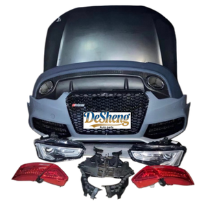 Material PP Premium, para <span class=keywords><strong>Audi</strong></span> A5, S5, Kit de Carrocería para Actualizar a RS5, Parachoques Delantero y Trasero, Faros LED, Rejilla, Alerón, Instalación <span class=keywords><strong>Plug</strong></span> and Play - Product Image 2