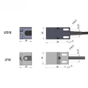 Boîtier carré en ABS pour capteur de proximité série SN04-N, 10-30 VDC, 3 fils, NPN PNP, IP67, capteur de proximité inductif carré - Product Image 3