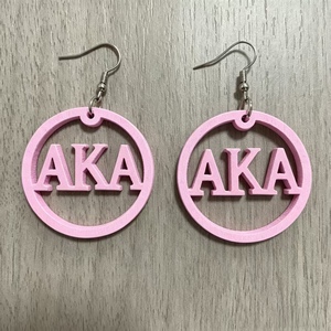 Boucles d'oreilles en <span class=keywords><strong>bois</strong></span> rose et vert, découpées <span class=keywords><strong>au</strong></span> laser, design créatif et simple, pour la vie de sororité, pour femme élégante, vente en gros - Product Image 3