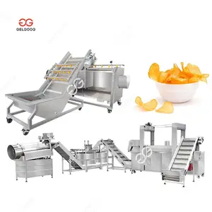 200Kg/Hour Half Fried Manufacturing French Fries Production Line Display Machinery To Make Potato Chips For Sale