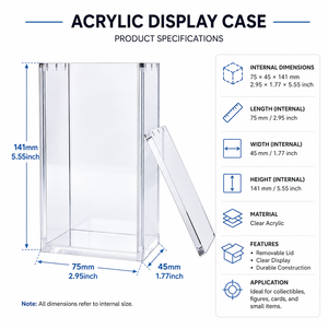 Étui de présentation en acrylique magnétique personnalisé, haute transparence, écologique, anti-jaunissement, anti-lumière bleue, pour TGG Japanese <span class=keywords><strong>S12a</strong></span> VSTAR - Product Image 5