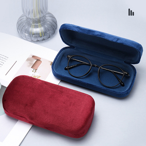 Estuche de Gafas de Sol de Terciopelo y Metal de Gran Tamaño, Estuche para Lentes, Caja para Gafas, Estuche Retro para Gafas de Sol con Logotipo Personalizado - Product Image 1