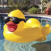 Flotteurs gonflables de piscine de grand canard jaune Anneaux de natation Décorations de radeau de salon de fête de piscine Jouets pour adultes et enfants