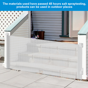 Barrière de sécurité rétractable pour enfants, barrière de sécurité pour <span class=keywords><strong>escalier</strong></span> intérieur, barrière de jeu pour bébé, pliable, installation facile, matériau plastique - Product Image 4