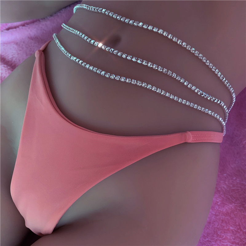 Perizoma Personalizzato Con Nome E Catena Di Strass | Biancheria Intima Sexy Donna | Bikini In Pizzo Con Lettere | Regalo Per Fidanzata