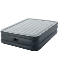 Matelas pneumatique surélevé Queen Size avec pompe électrique, lit d'appoint portable double haut en flocage pour la maison, les invités, le camping en plein air