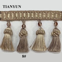 Tianyun Direct Factory - Vente chaude : Franges à pompons de 8 cm pour rideaux, coussins, tapis et nappes prêts à l'emploi