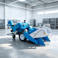 Mini-moissonneuse-batteuse compacte pour petites exploitations agricoles, machine de récolte du riz, du blé et des céréales, légère et facile à transporter pour les zones éloignées
