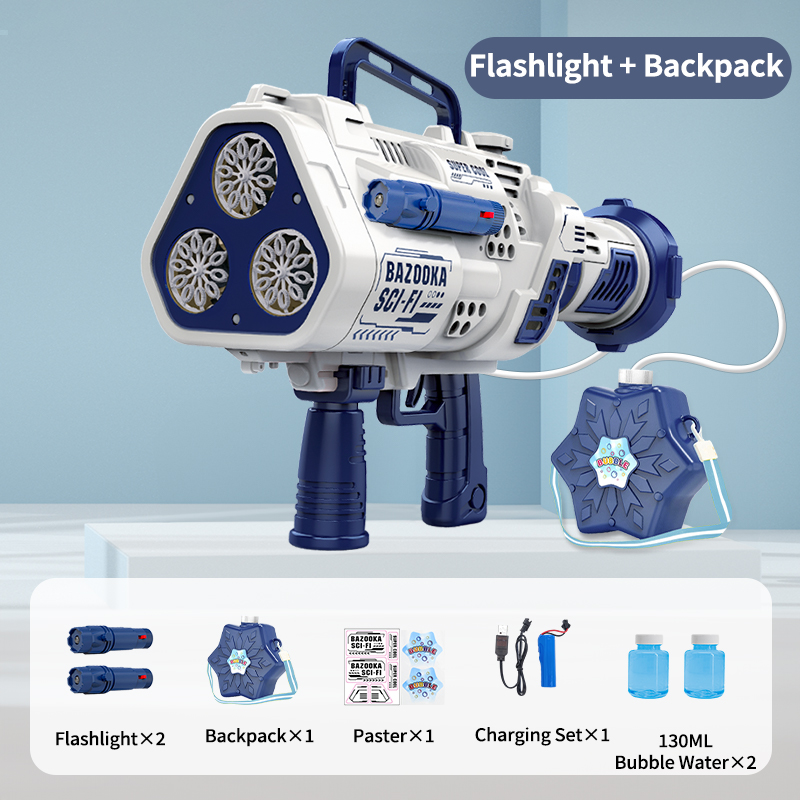 กระเป๋าเป้สะพายหลังสีฟ้า+แสง