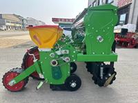 Semoir tout-terrain à double disque pour semis direct, 4 rangs, semis intégrés, fertilisation profonde, haute productivité, équipé d'une boîte de vitesses robuste