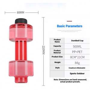 Botella de Agua Deportiva Creativa, Libre de BPA, a Prueba de Fugas, de Plástico, con Tapa, para Gimnasio - Product Image 3