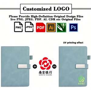 Carnet de notes A5 en cuir personnalisé avec logo imprimé, cadeau promotionnel d'entreprise, carnet de voyage avec porte-stylo - Product Image 3