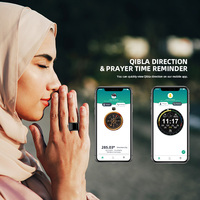 Bague Zikr Cadeau Islamique Compteur Zikr Électronique Bague Connectée Contrôle par Application Tasbih Intelligent Horloge Alarme Azan