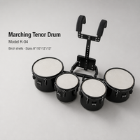 Percussion Factory – Ensemble de 4 toms Tenor personnalisés avec logo, en écorce de bouleau, pour fanfare, marque privée, vente en gros