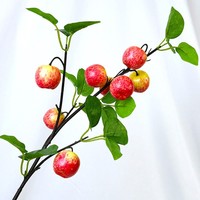 Branche de fruits artificiels réalistes Pomme Grenade Kaki – Ornement Paix et Joie pour la décoration de salon et de maison – Vente en gros