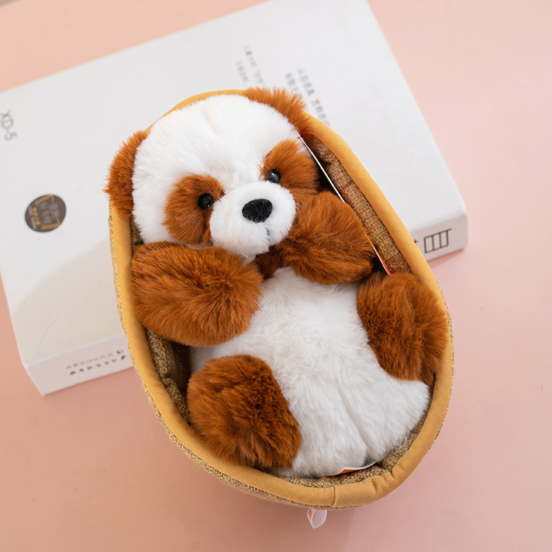 22cm woven basket panda-brown